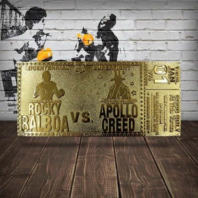 Rocky 45th Anniversary Fight Ticket: 24K Gold Plated Limited Edition Collectible (Pop Culture Accessories) 4 Rocky 45th Anniversary Fight Ticket: 24K Gold Plated Limited Edition Collectible (Pop Culture Accessories) - Image 2