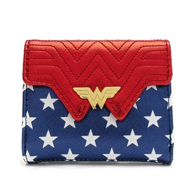 Loungefly X DC Comics Wonder Woman Red White And Blue Flap Wallet (Wallet) 3 Loungefly X DC Comics Wonder Woman Red White And Blue Flap Wallet (Wallet)