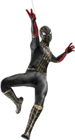 1:6 Spider-Man Black & Gold Suit: Spider-Man: No Way Home Hot Toys Figure (Figurine)