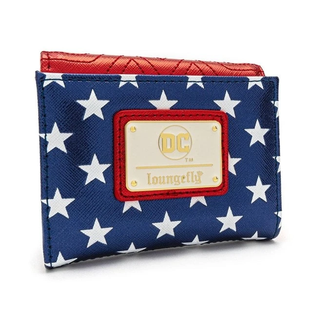 Loungefly X DC Comics Wonder Woman Red White And Blue Flap Wallet (Wallet) 4 Loungefly X DC Comics Wonder Woman Red White And Blue Flap Wallet (Wallet) - Image 2