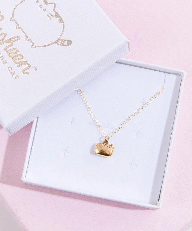 Pusheen Gold Sitting Cat Charm Necklace Jewellery (Pop Culture Accessories) 3 Pusheen Gold Sitting Cat Charm Necklace Jewellery (Pop Culture Accessories)