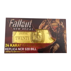 Fallout New Vegas: 24K Gold Plated Limited Edition Replica Ncr 20 Bill (Pop Culture Accessories)