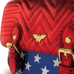 Loungefly X DC Comics Wonder Woman Red White And Blue Gold Chain Crossbody Bag (Bag) -MERCHANDISE Sales 558dab79 8a1d 4328 a98c 51f1dd4f8e77