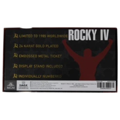 Rocky IV Ivan Drago Fight Ticket: 24K Gold Plated Limited Edition Collectible (Pop Culture Accessories) -MERCHANDISE Sales 72704802 e95a 4c82 9770 00e11e7bcec3