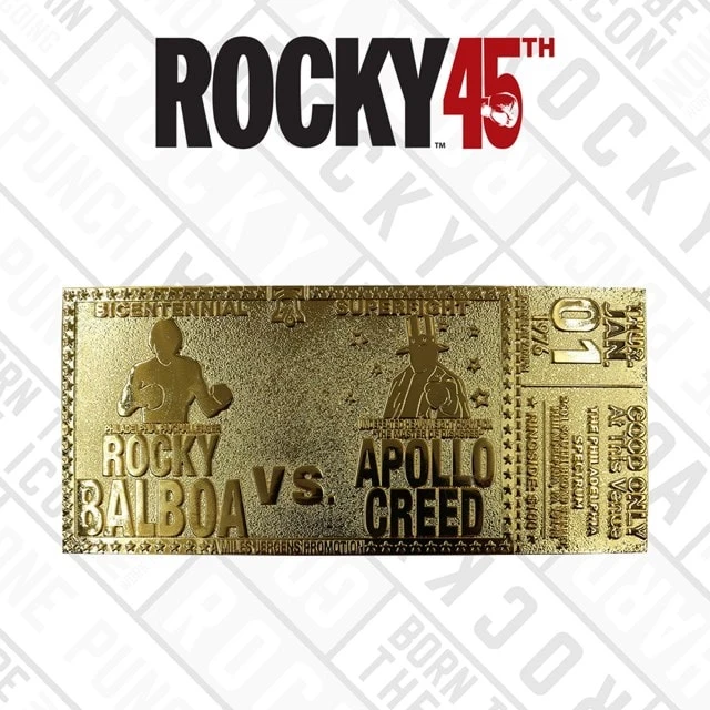 Rocky 45th Anniversary Fight Ticket: 24K Gold Plated Limited Edition Collectible (Pop Culture Accessories) 3 Rocky 45th Anniversary Fight Ticket: 24K Gold Plated Limited Edition Collectible (Pop Culture Accessories)