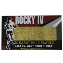 Rocky IV Ivan Drago Fight Ticket: 24K Gold Plated Limited Edition Collectible (Pop Culture Accessories) -MERCHANDISE Sales 89e84da8 90e8 4d10 8e76 54d6bb841055
