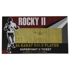 Rocky II Apollo Creed Fight Ticket: 24K Gold Plated Limited Edition Collectible (Pop Culture Accessories) 12 Rocky II Apollo Creed Fight Ticket: 24K Gold Plated Limited Edition Collectible (Pop Culture Accessories) -MERCHANDISE Sales 977e8077 899b 4647 9197 e1badc788cd4