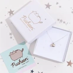 Pusheen Silver Sitting Cat Charm Necklace Jewellery (Pop Culture Accessories)