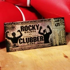 Rocky III Clubber Lang Fight Ticket: 24K Gold Plated Limited Edition Collectible (Pop Culture Accessories) -MERCHANDISE Sales 9bbe1ac4 cd9f 432b 980f ab7dee8a7e5c