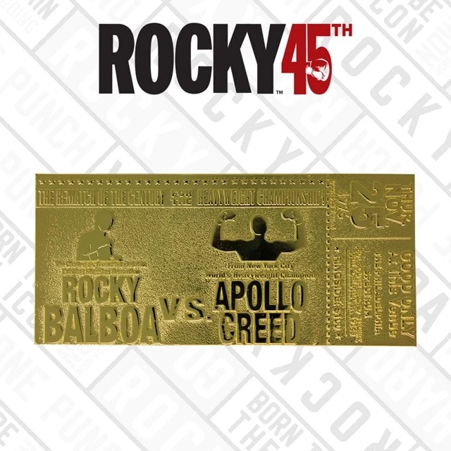 Rocky II Apollo Creed Fight Ticket: 24K Gold Plated Limited Edition Collectible (Pop Culture Accessories) 3 Rocky II Apollo Creed Fight Ticket: 24K Gold Plated Limited Edition Collectible (Pop Culture Accessories)