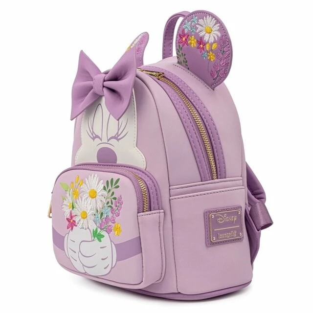 Disney: Minnie Holding Flowers Mini Loungefly Backpack (Backpack) 4 Disney: Minnie Holding Flowers Mini Loungefly Backpack (Backpack) - Image 2