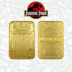 Jurassic Park: Entrance Gates Gold Metal Collectible (Pop Culture Accessories)