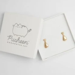 Pusheen Gold Drop Earrings Jewellery (Pop Culture Accessories)